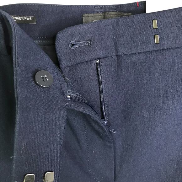 Talbots Curvy Dress Pants Womens 18 Navy Blue High Waist Straight Leg NWT - Picture 5 of 6